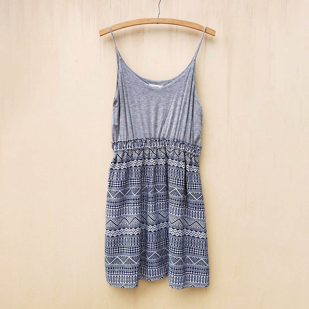 NWT Freeway Gray / Blue Summer Tank Dress - Large